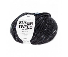 Laine à tricoter Essentials SUPER TWEED Super Chunky 50 gr - RICO Design 06 NOIR