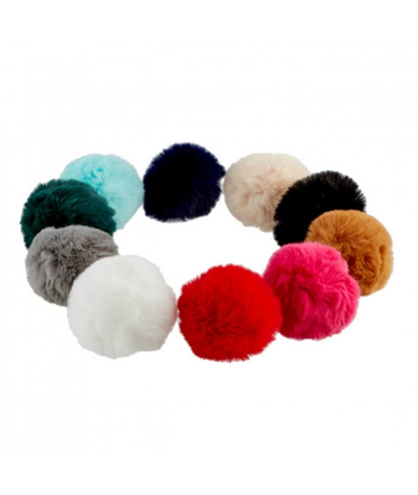 Lot de 10 POMPONS fausse fourrure assortiment diam. 80 mm - Union Knopf Lot de 10 POMPONS fausse fourrure assortiment diam. 80 mm - Union Knopf