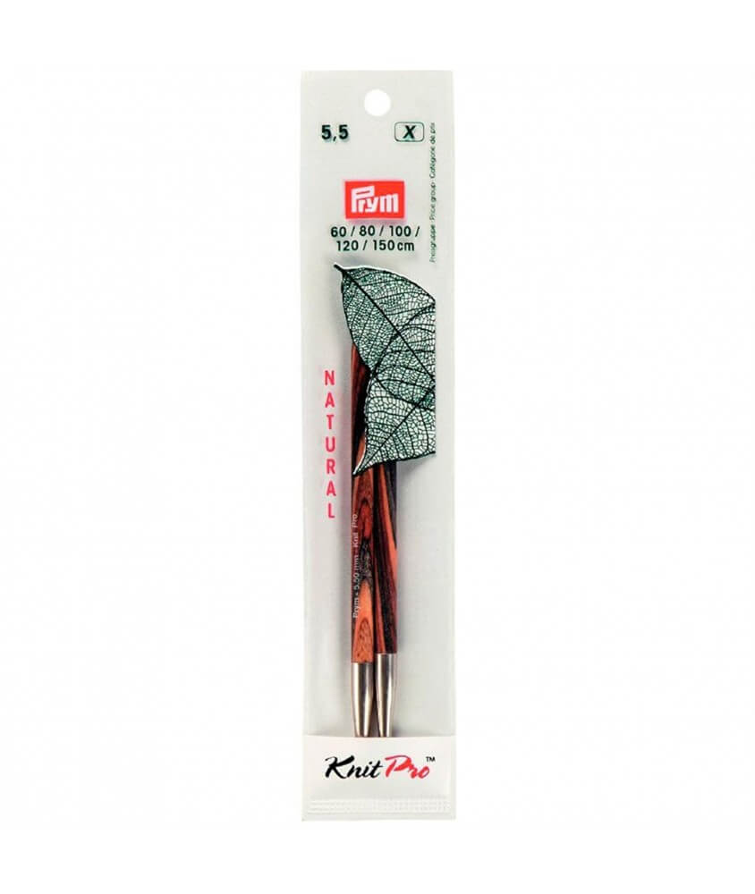 Aiguilles interchangeables longues bois NATURAL n°5.5 Aiguilles interchangeables longues bois NATURAL n°5.5