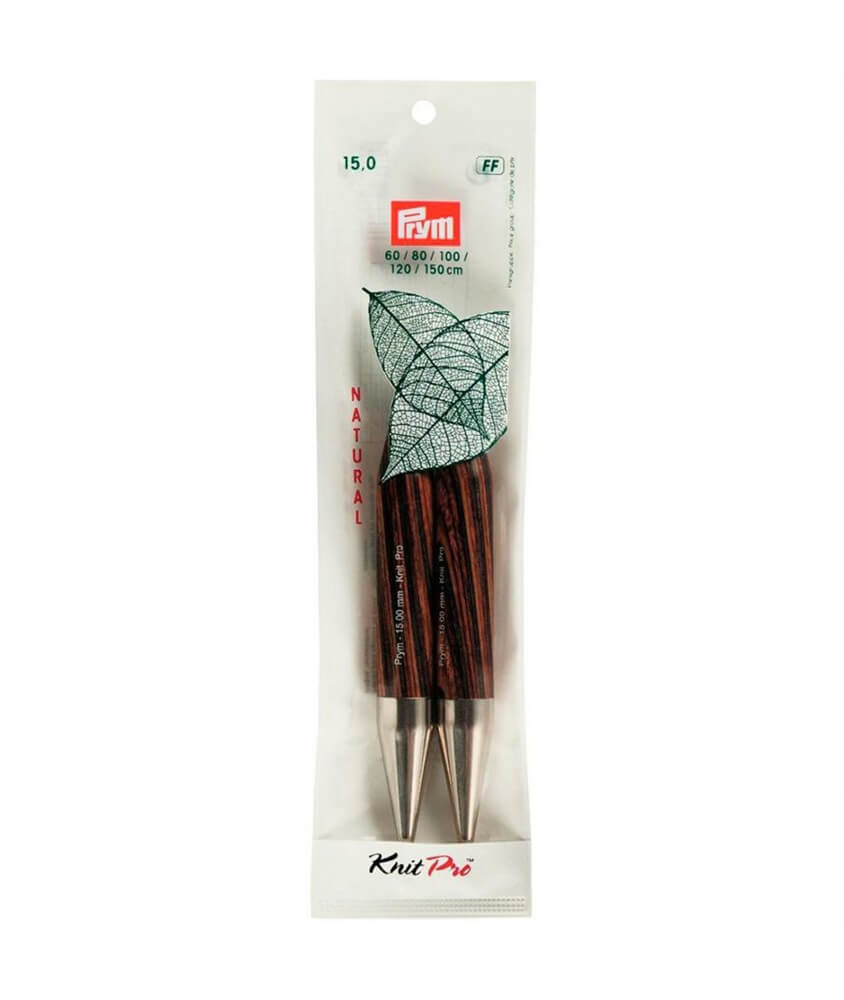 Aiguilles interchangeables longues bois NATURAL n°15 Aiguilles interchangeables longues bois NATURAL n°15