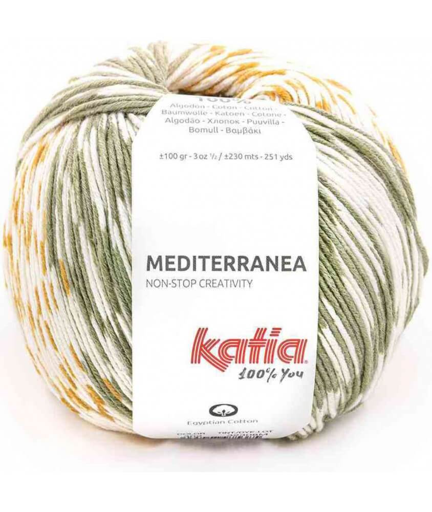  Fil à tricoter 100 % coton égyptien Mediterranea - Katia Sperenza 302 multicolor