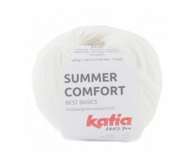 Fil à tricoter antibactérien Summer Comfort - Katia Sperenza blanc 60