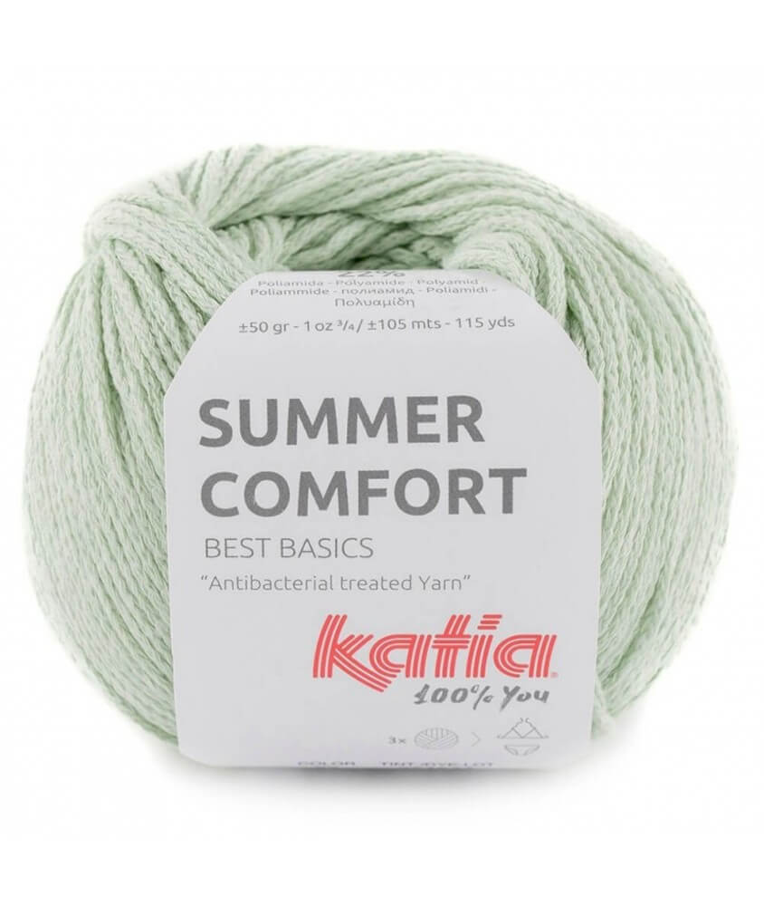 Fil à tricoter antibactérien Summer Comfort - Katia Sperenza vert 62 Fil à tricoter antibactérien Summer Comfort - Katia Sperenza vert 62