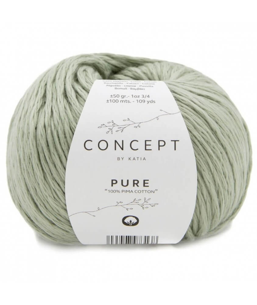 Pelote de coton Pure - Katia vert 79 sperenza Pelote de coton Pure - Katia vert 79 sperenza