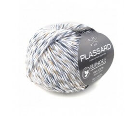 Pelote de coton à tricoter Euphorie - Plassard gris 02 sperenza