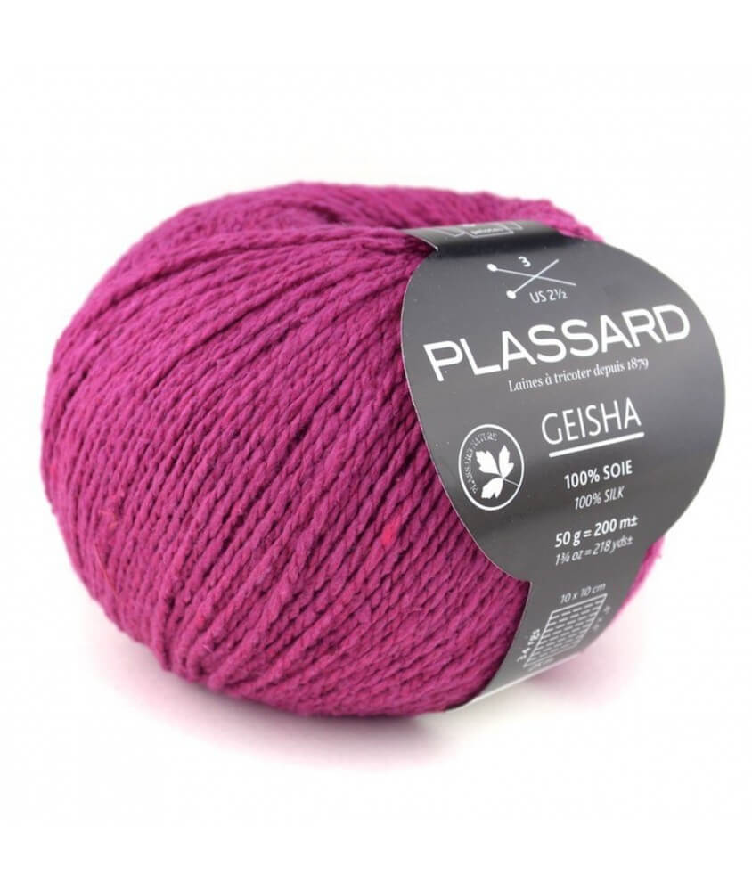 Fil de soie exceptionnel à tricoter Geisha - Plassard violet 32 sperenza