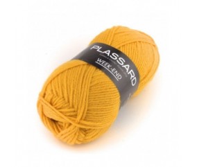 Pelote de laine à tricoter Week-End - Plassard jaune 43 sperenza