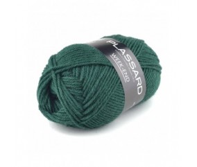 Pelote de laine à tricoter Week-End - Plassard vert 76 sperenza