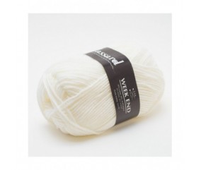Pelote de laine à tricoter Week-End - Plassard blanc 1200 sperenza