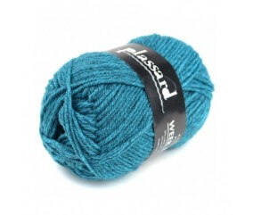 Pelote de laine à tricoter Week-End - Plassard bleu 3186 sperenza