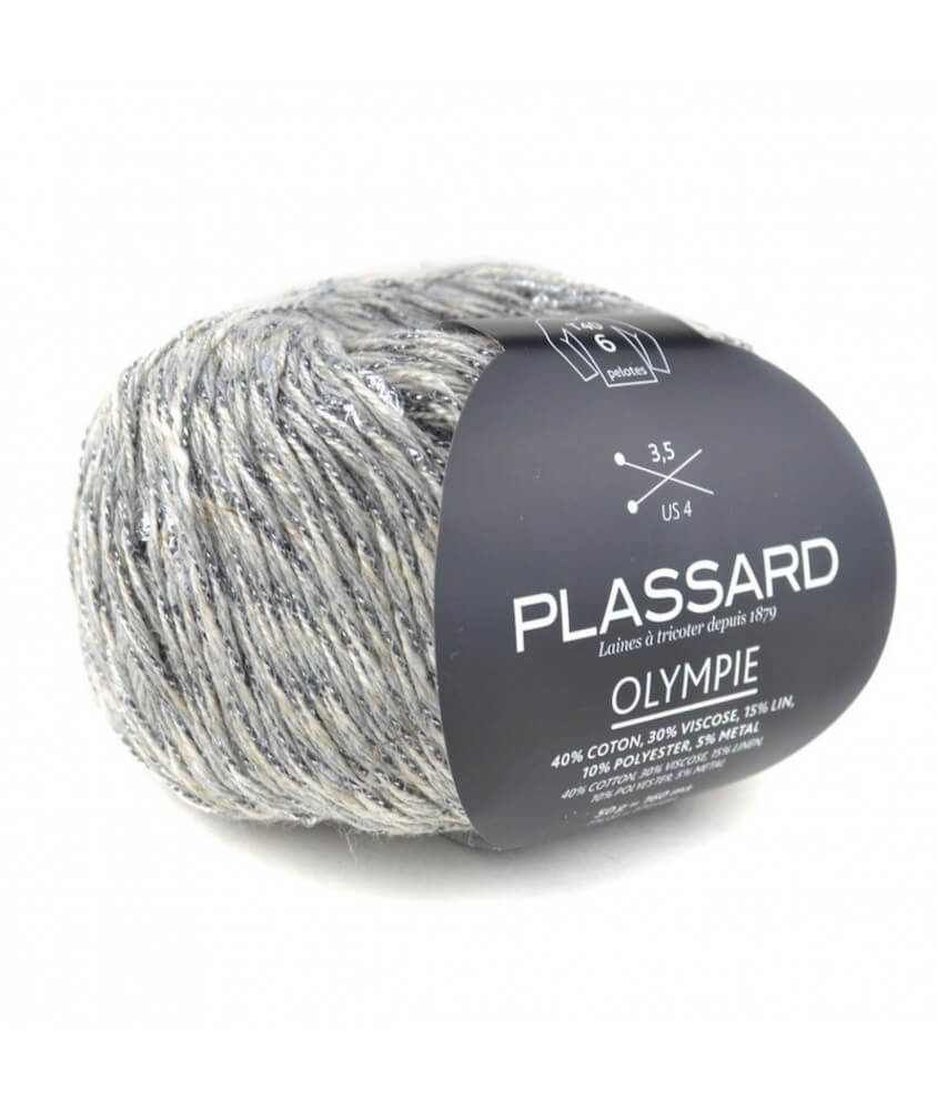Fil à tricoter Olympie - Plassard gris 10 sperenza