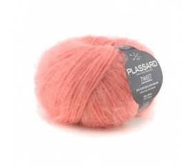 Pelote de mohair à tricoter Tweet - Plassard orange 50 sperenza