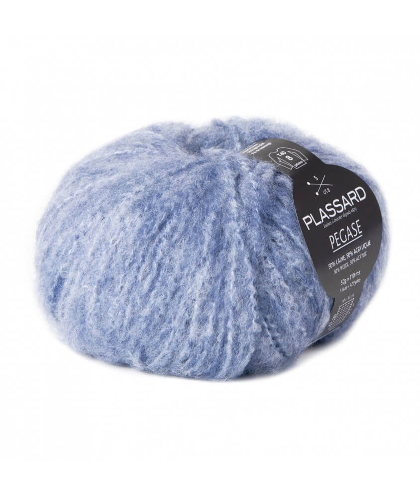 Pelote de laine à tricoter Pégase - Plassard bleu 22 sperenza