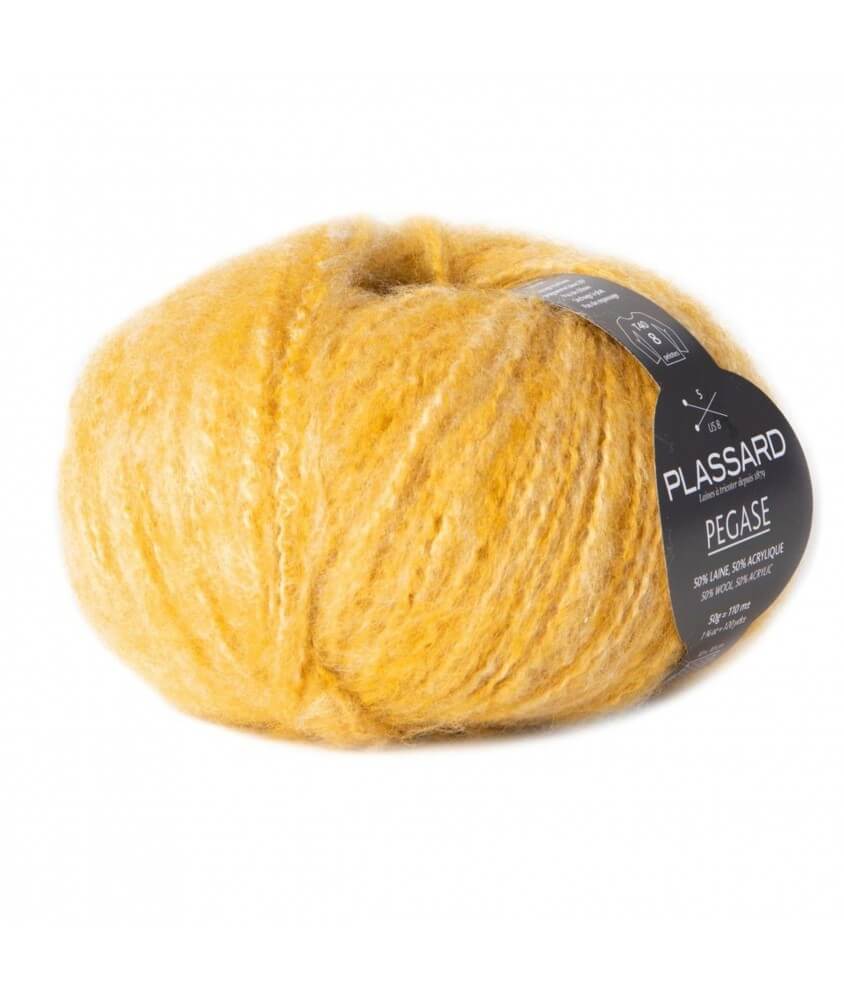 Pelote de laine à tricoter Pégase - Plassard jaune 43 sperenza