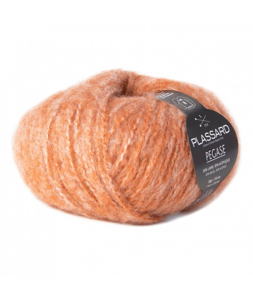 Pelote de laine à tricoter Pégase - Plassard orange 54 sperenza