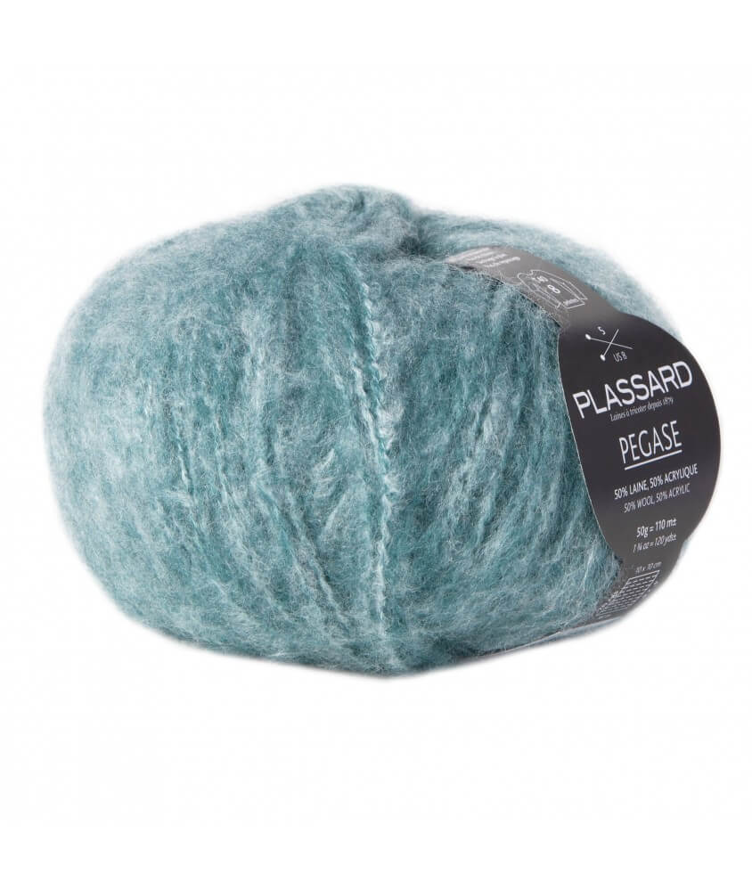 Pelote de laine à tricoter Pégase - Plassard vert 77 sprenza