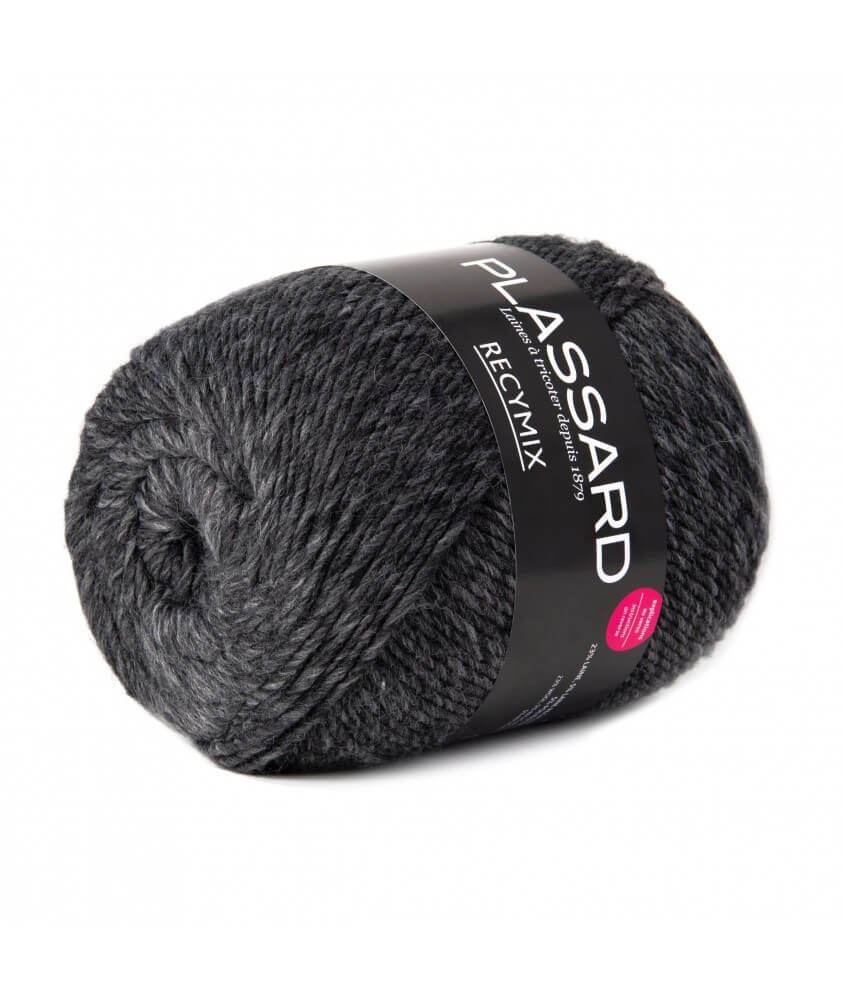Pelote à tricoter Recymix - Plassard noir 12 sperenza Pelote à tricoter Recymix - Plassard noir 12 sperenza