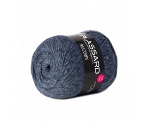 Pelote à tricoter Recymix - Plassard bleu 24 sperenza