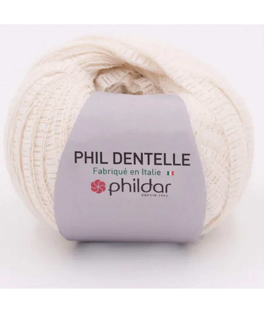 Fil ruban à tricoter Phil Dentelle - Phildar Sperenza Ivoire écru