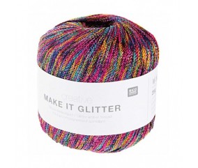 Pelote de coton Creative Make It Glitter - Rico Design multicolore 4 rainbow sperenza