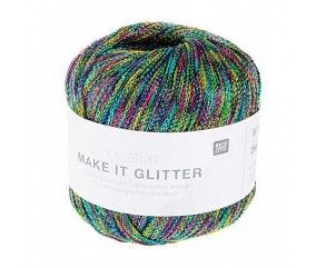 Pelote de coton Creative Make It Glitter - Rico Design multicolore 5 aqua sperenza