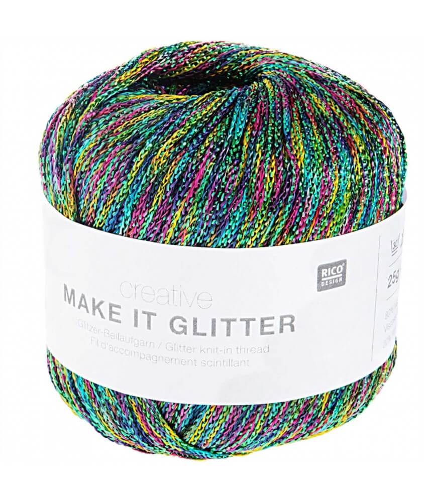 Pelote de coton Creative Make It Glitter - Rico Design multicolore 5 aqua sperenza