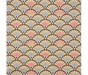 Tissu coton Plumes de Paon