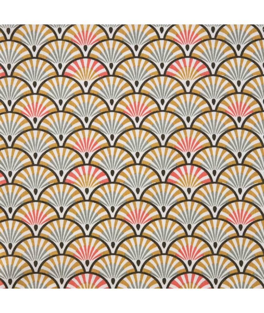 Tissu coton Plumes de Paon