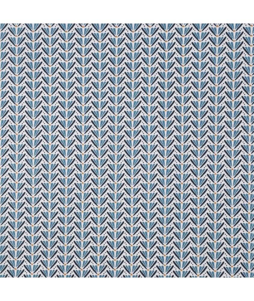 Tissu coton Géo Marita - Prusse/bleu Multicolore