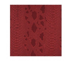 TISSU similicuir rouge serpent reptile