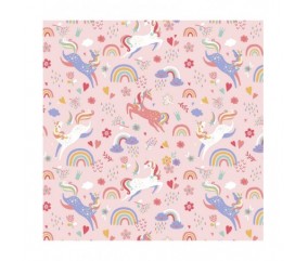 tISSU LICorne magique amour fleur enfant garçon fille