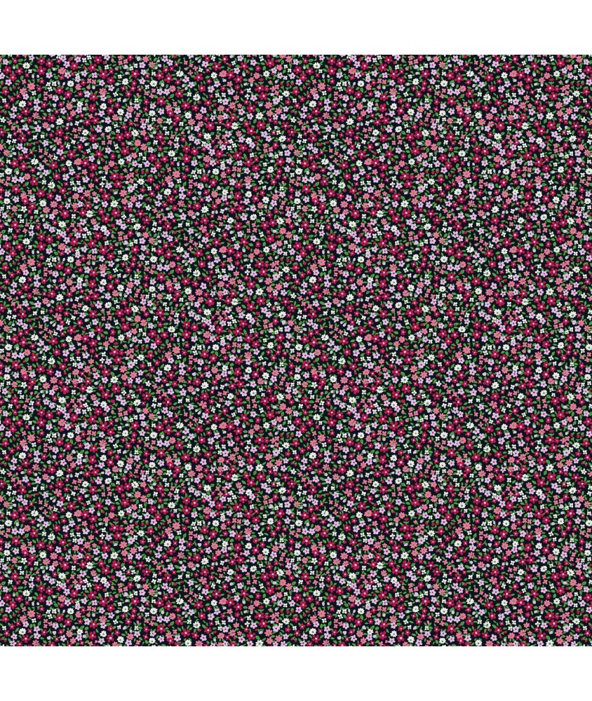Tissu coton imprimé petites fleurs victoria - motif et coloris