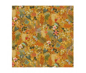 tissu exotique orange nature savane