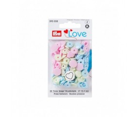  Bouton pression Color Love Coeur 12,4mm X 30 - Prym - certifié Oeko-Tex
