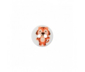 Bouton animaux polyester 2 trous 12mm - Prym  tigre multicolore sperenza