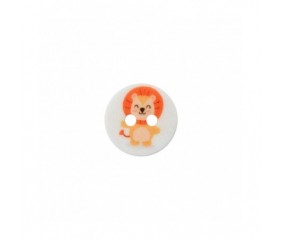 Bouton animaux polyester 2 trous 12mm - Prym lion multicolore sperenza