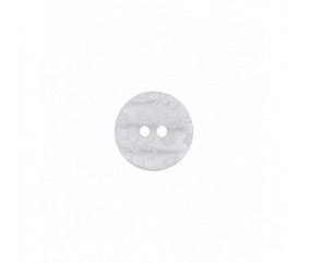 Bouton rond Fleurs 12 mm 2 trous - Prym BLANC FLEURS SPERENZA