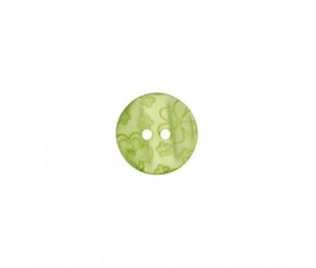 Bouton rond Fleurs 12 mm 2 trous - Prym VERT MOYEN FLEUR SPRENZA