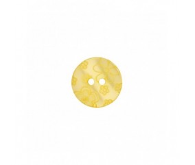 Bouton rond Fleurs 12 mm 2 trous - Prym JAUNE FLEUR SPERENZA