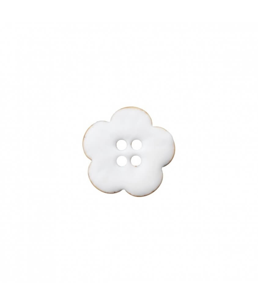 Bouton coco 4 trous Fleur 18mm - Prym BLANC FLEUR SPERENZA Bouton coco 4 trous Fleur 18mm - Prym BLANC FLEUR SPERENZA
