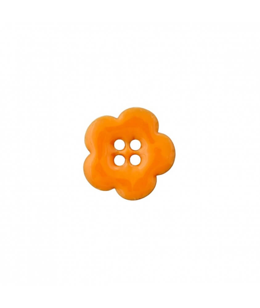 Bouton coco 4 trous Fleur 18mm - Prym ORANGE FLEURS SPERENZA