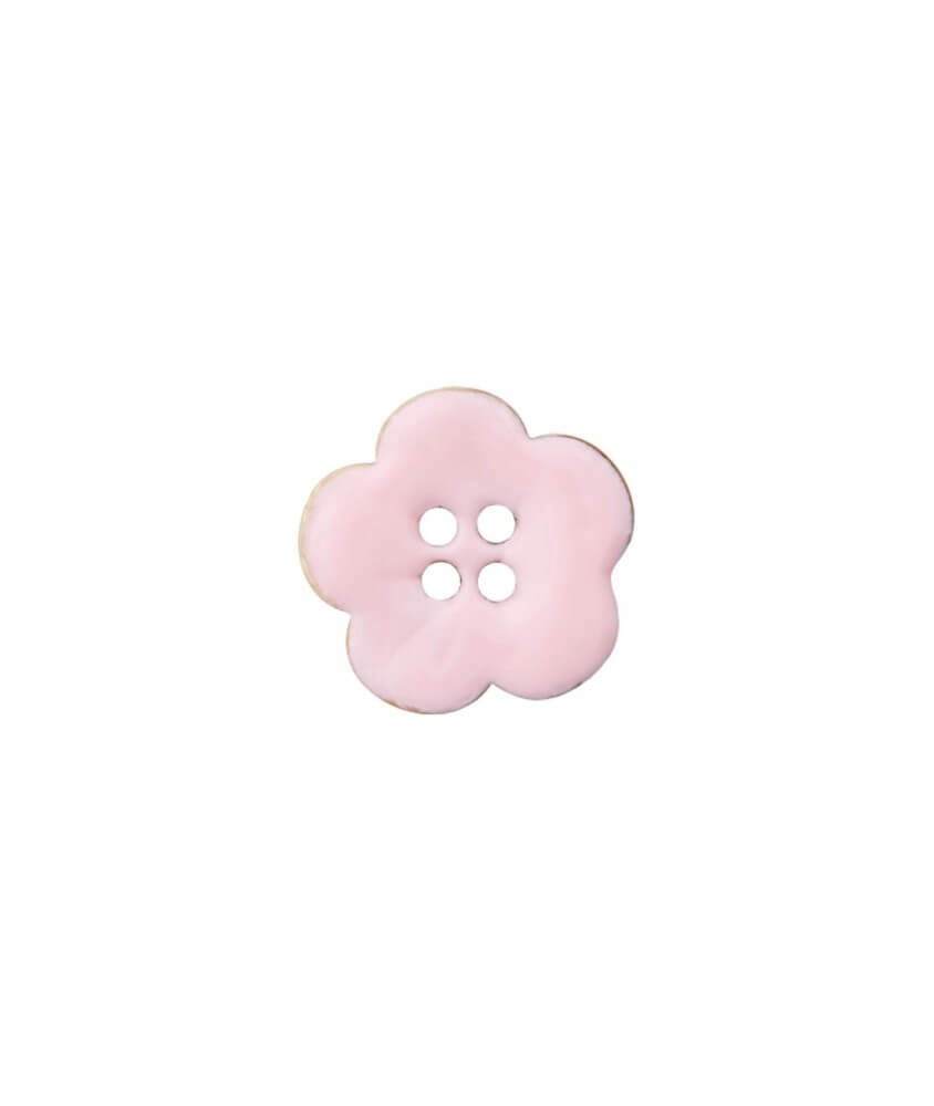 Bouton coco 4 trous Fleur 18mm - Prym ROSE CLAIR FLEURS SPERENZA