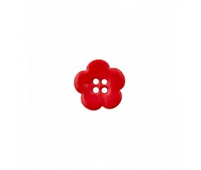 Bouton coco 4 trous Fleur 18mm - Prym ROUGE FLEURS SPERENZA
