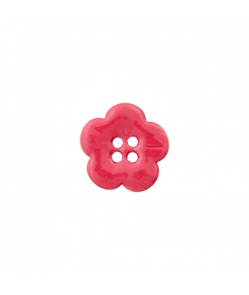 Bouton coco 4 trous Fleur 18mm - Prym FUCHSIA FLEURS SPERENZA