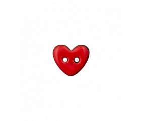 Bouton coco 2 trous Coeur 10 à 15mm - Prym ROUGE SPERENZA