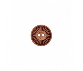 Bouton polyester et bois 2 trous 23mm - Prym  brun moyen marron sperenza