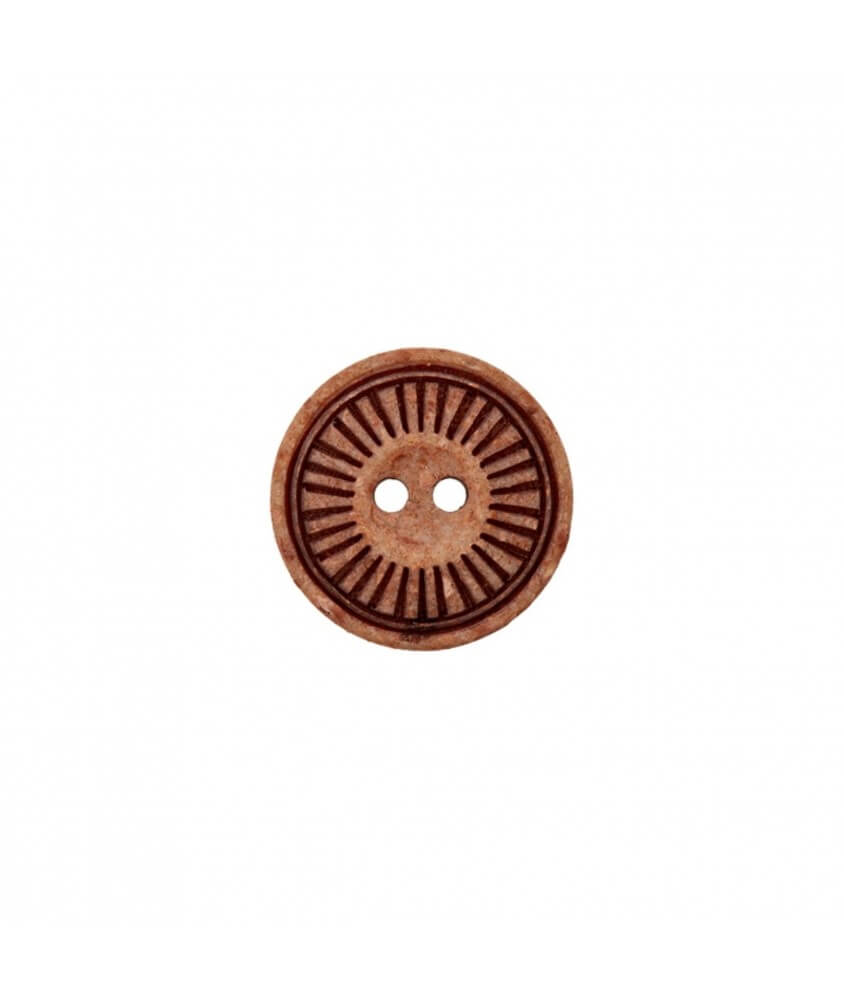 Bouton polyester et bois 2 trous 23mm - Prym  brun moyen marron sperenza