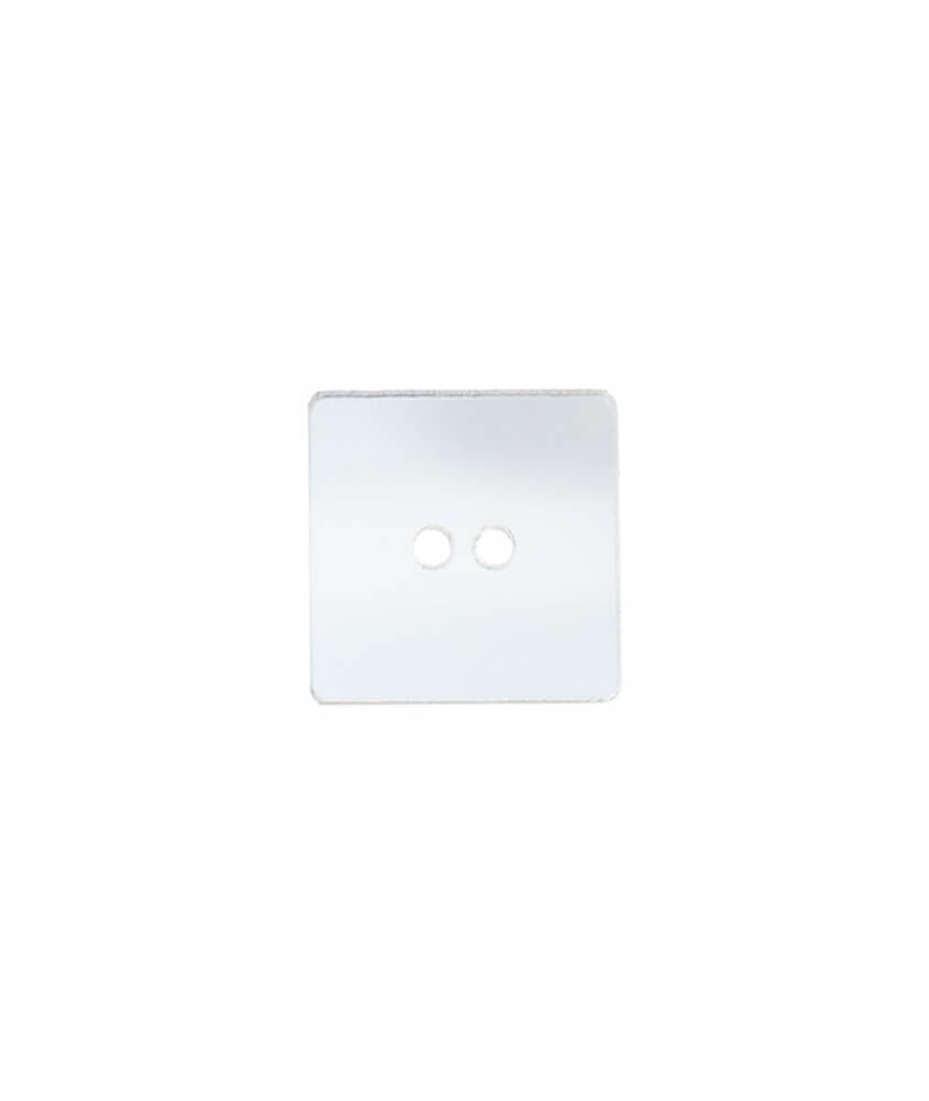 Bouton Carré polyester effet miroir 2 trous 14 à 25 mm - Prym BLANC CARRE SPERENZA