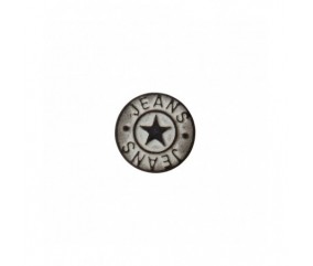 Bouton jeans métal pied étoile 18 mm - Prym argent antique gris sperenza