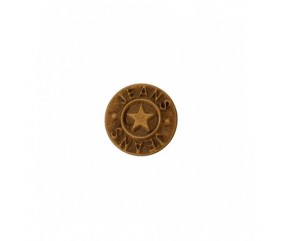 Bouton jeans métal pied étoile 18 mm - Prym laiton antique orange sperenza